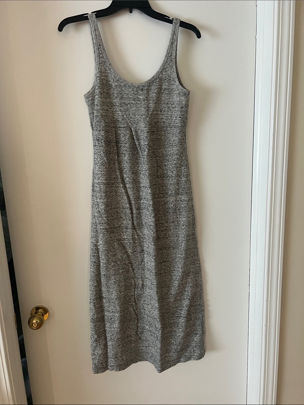 Women’s Theory Sleeveless Sweatshirt Material Heather Gray Maxi Dress